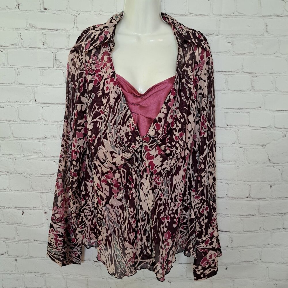 Lane Bryant Floral Pullover Top Blouse Size 18/20